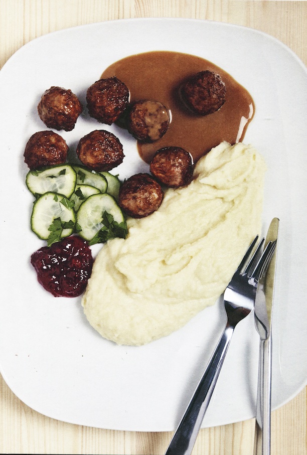 Schwedische Platte von Fleischklöschen